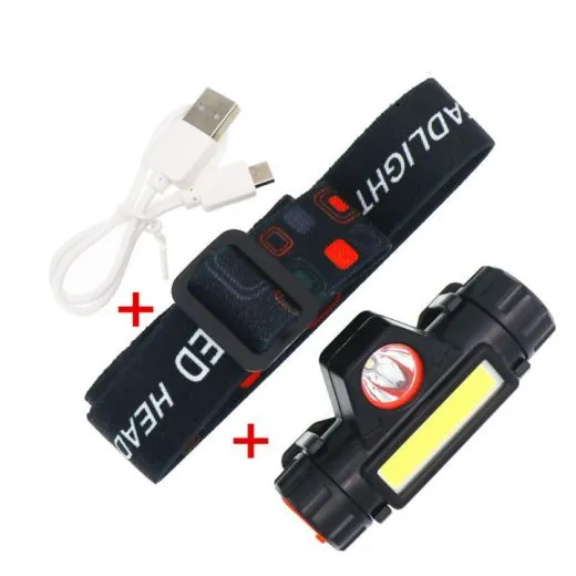 Kopflampe LED Scheinwerfer XPE + COB Magnetisch USB