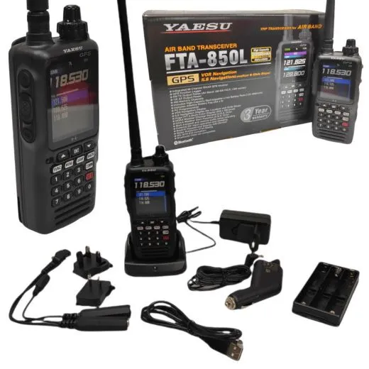 Yaesu FTA-850L Flugfunk Handfunkgerät 8.33 kHz VOR ILS GPS Bluetooth