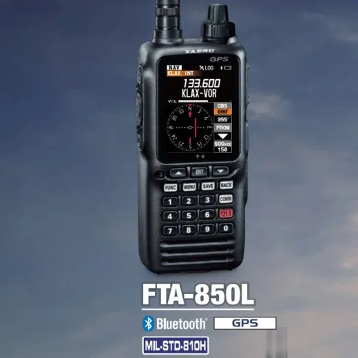 Yaesu FTA-850L Flugfunk Handfunkgerät 8.33 kHz VOR ILS GPS Bluetooth