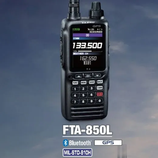 Yaesu FTA-850L Flugfunk Handfunkgerät 8.33 kHz VOR ILS GPS Bluetooth